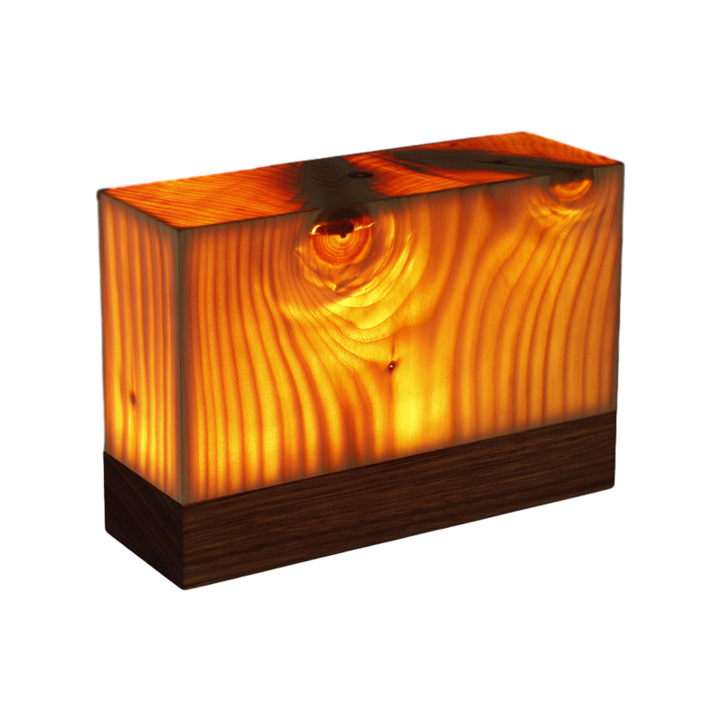 LED Tafellamp met Accu en Touch Control met houtlook