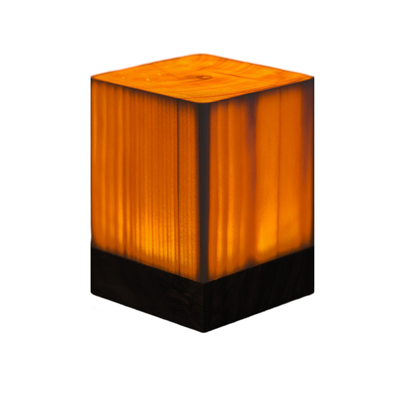 LED Tafellamp met Accu en Touch Control met houtlook