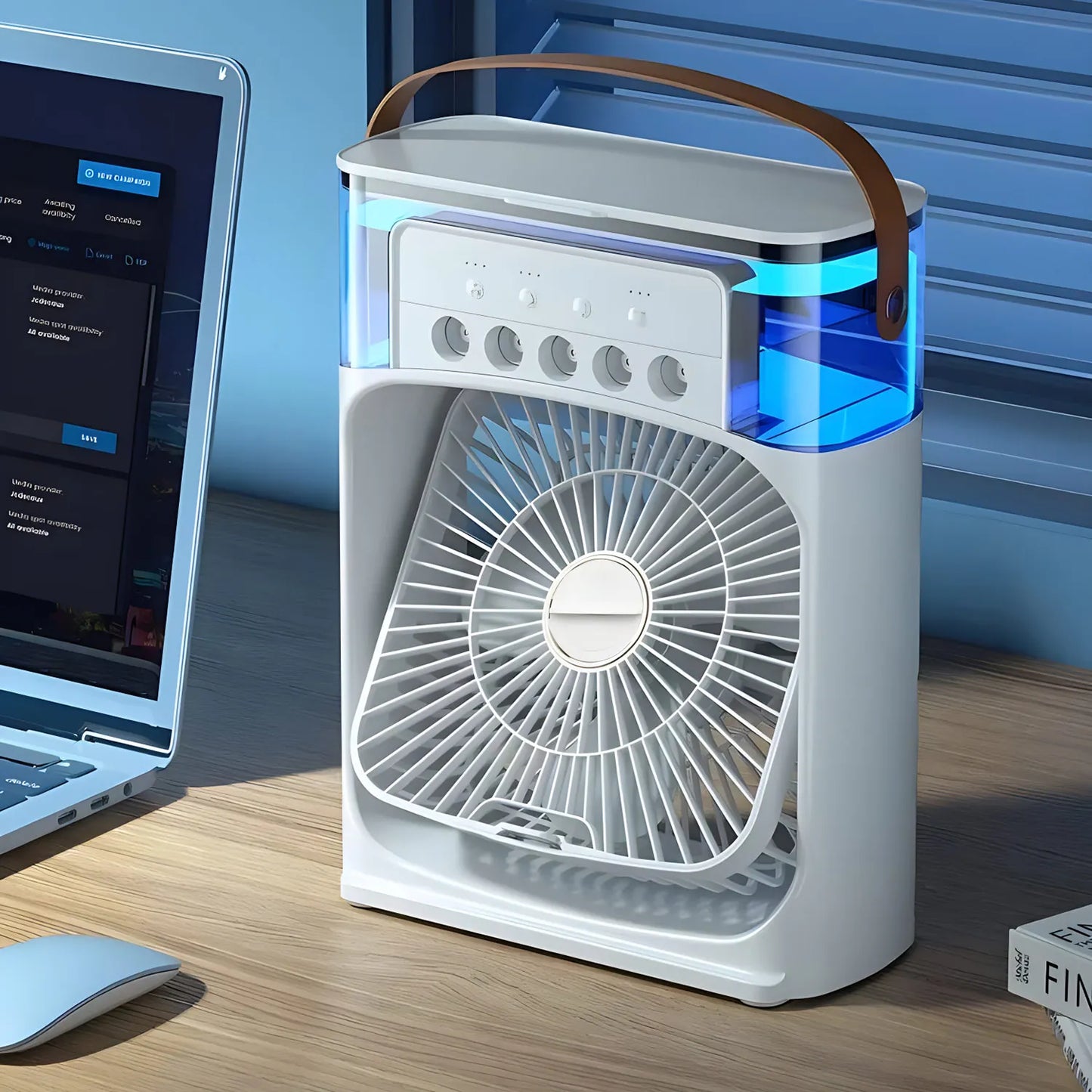 AirCooler Pro 3-in-1 Ventilator, Airconditioner en Luchtbevochtiger met LED Licht