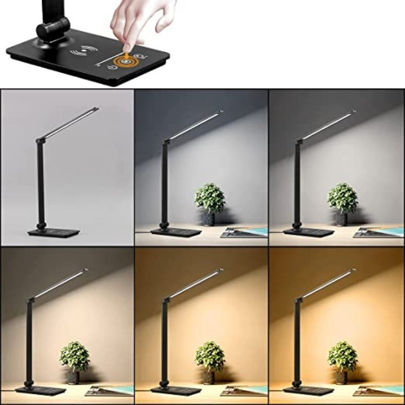 LED Bureau Lamp - Met Draadloze Oplader en Touch Control