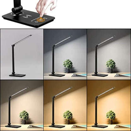 LED Bureau Lamp - Met Draadloze Oplader en Touch Control