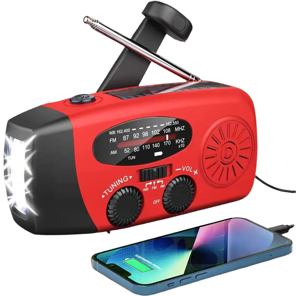 Noodradio met Zaklamp en Powerbank